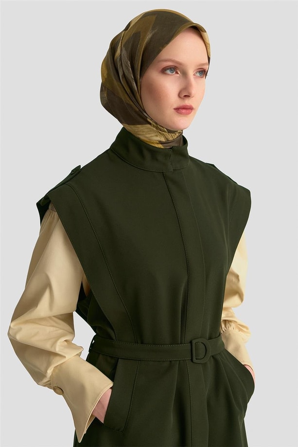 Armine Apoletli Yelekli Takım 25K6127 Haki