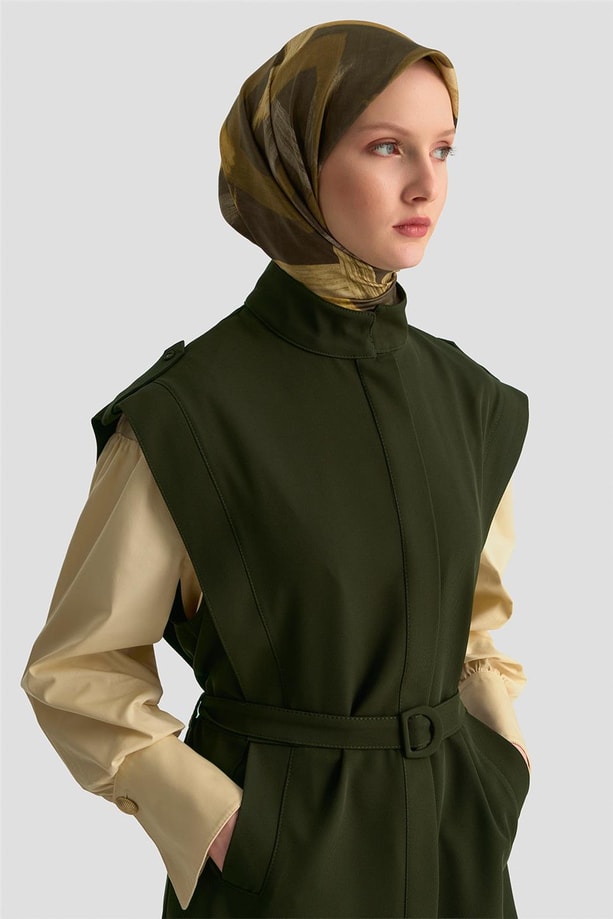 Armine Apoletli Yelekli Takım 25K6127 Haki