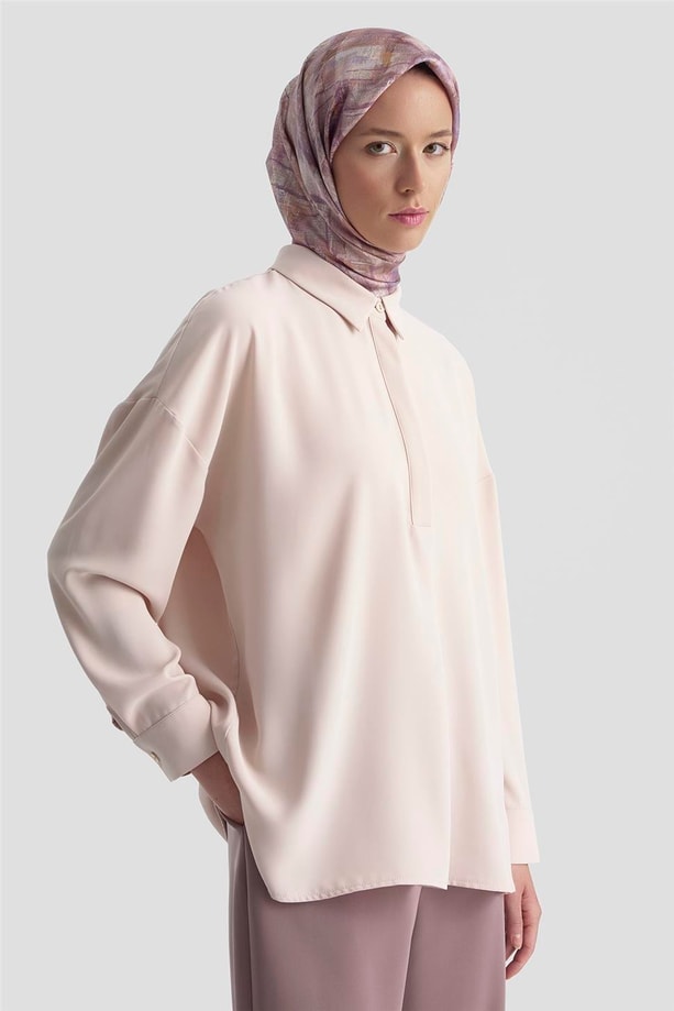 Armine Gömlek 25KD7001 Kum