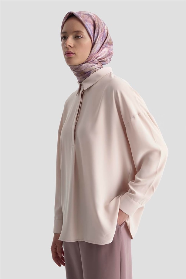 Armine Gömlek 25KD7001 Kum