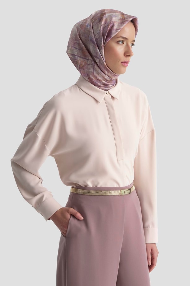 Armine Gömlek 25KD7001 Kum