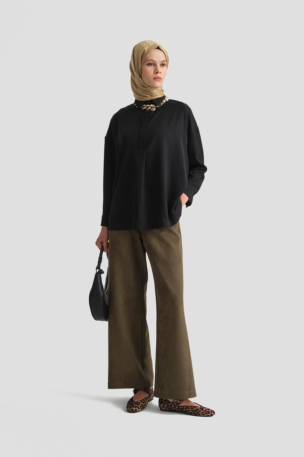 Armine Gömlek 25KD7001 Siyah
