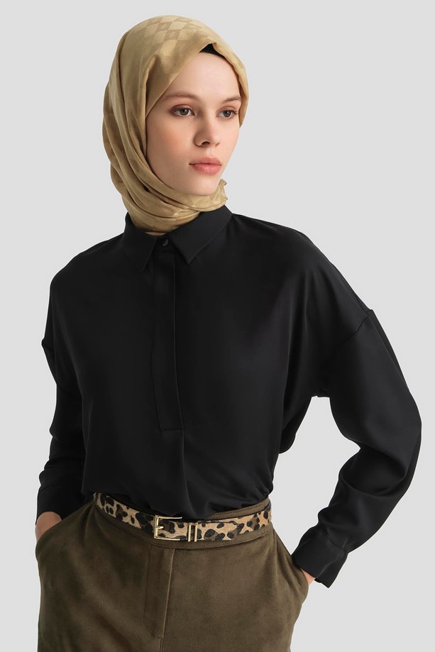 Armine Gömlek 25KD7001 Siyah
