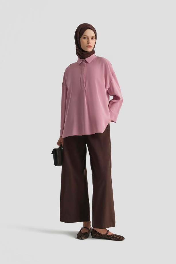 Armine Gömlek 25KD7001 Gül Kurusu