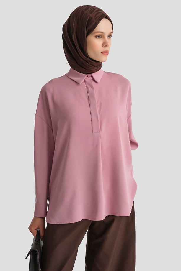 Armine Gömlek 25KD7001 Gül Kurusu