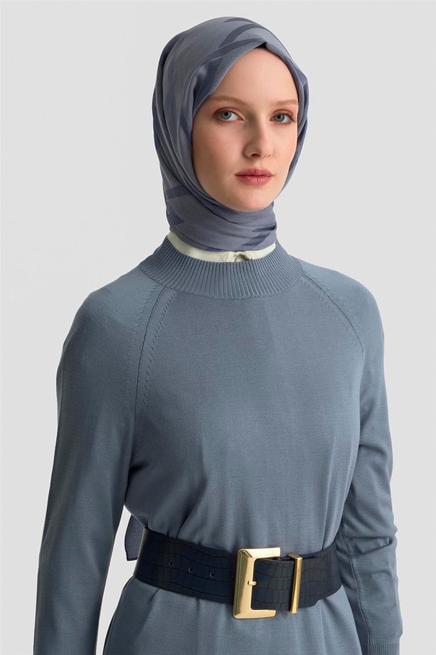 Armine Elbise 25KD7002 İndigo