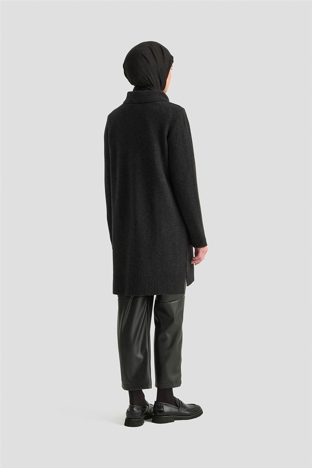 Armine Polo Yaka Triko Tunik 25KD7003 Antrasit