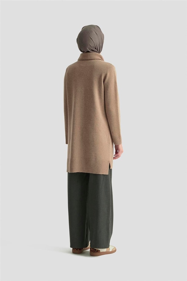 Armine Polo Yaka Triko Tunik 25KD7003 Camel