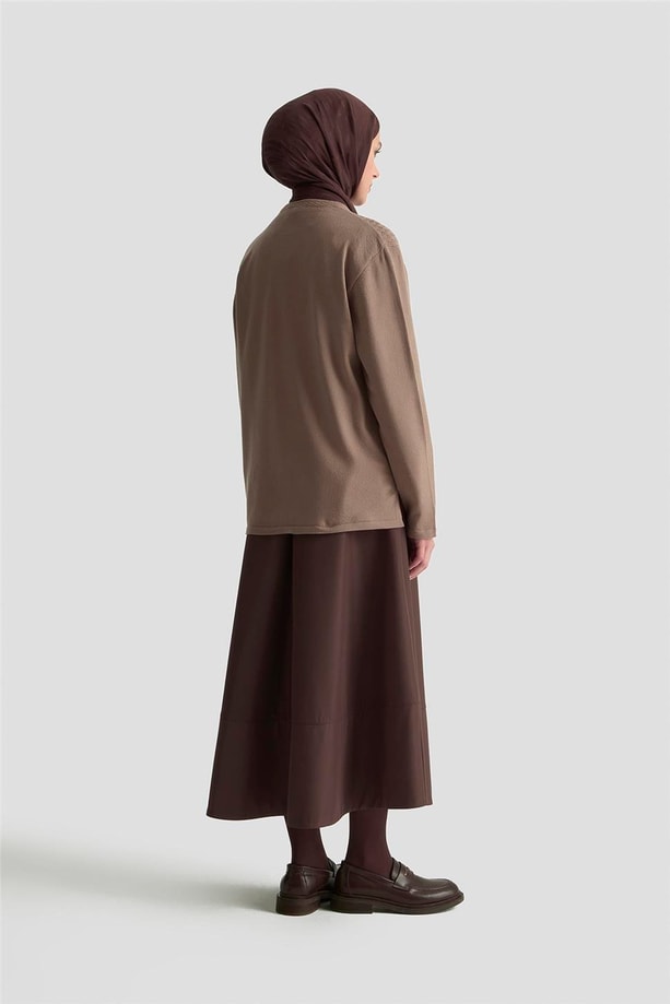 Armine Desenli Kazak 25KD7008 Vizon