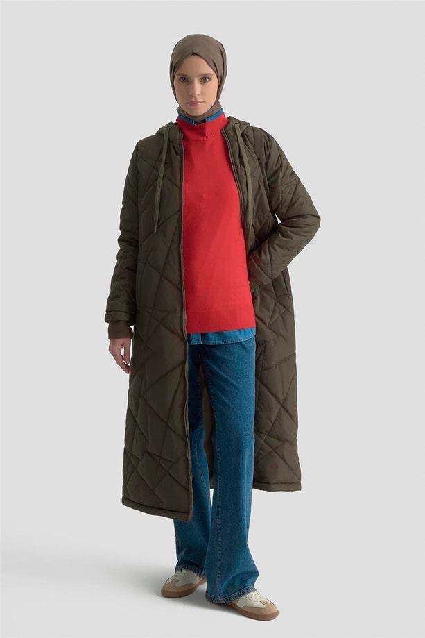 Armine Kapitone Kaban 25KT703 Haki