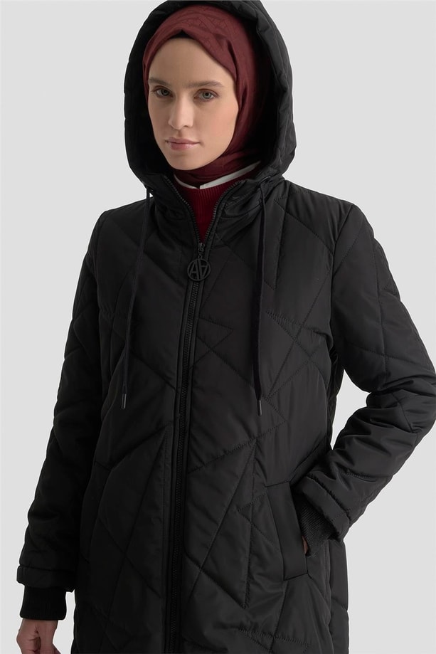 Armine Kapitone Kaban 25KT703 Siyah