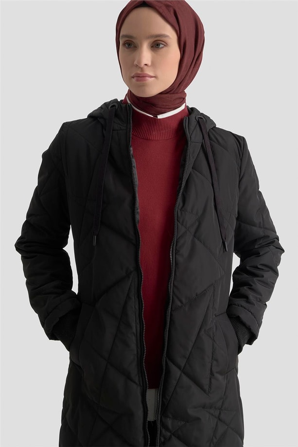 Armine Kapitone Kaban 25KT703 Siyah