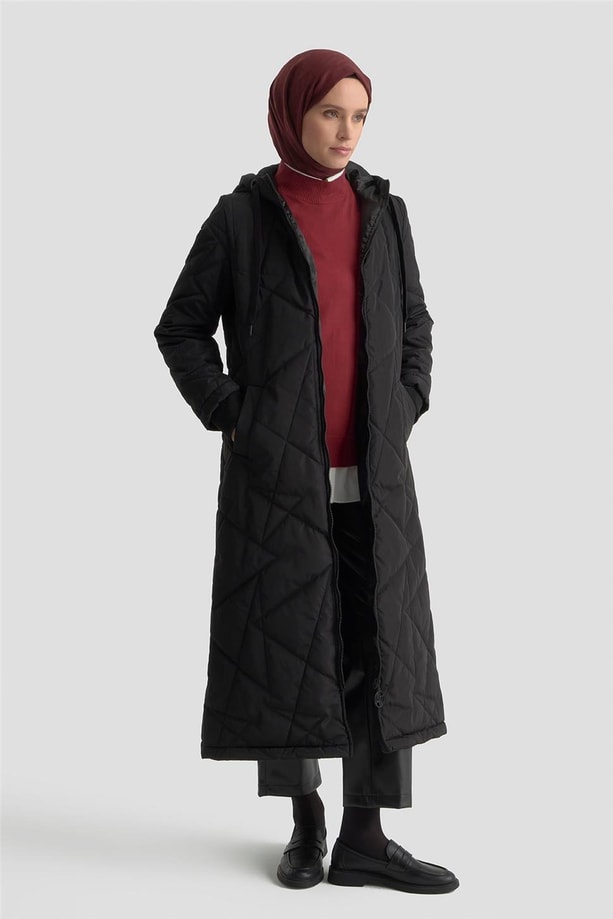 Armine Kapitone Kaban 25KT703 Siyah