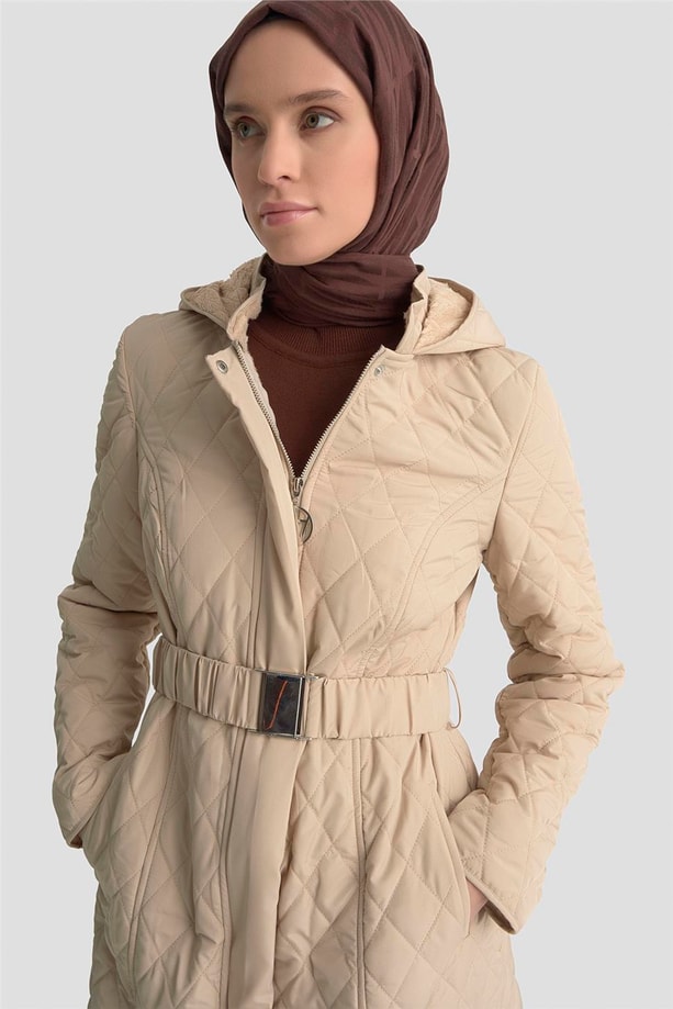 Armine Kemerli Kapitone Kaban 25KT706 Bej