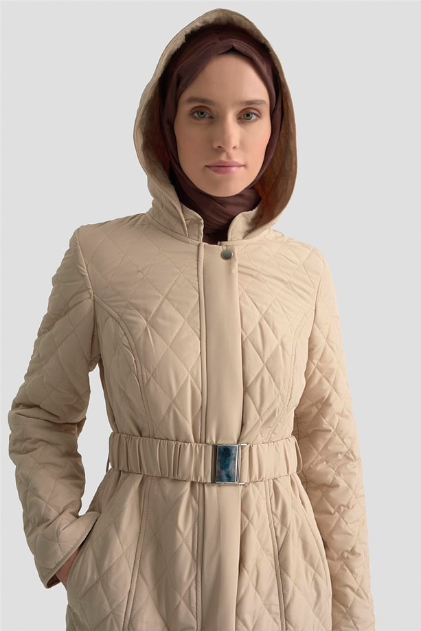 Armine Kemerli Kapitone Kaban 25KT706 Bej