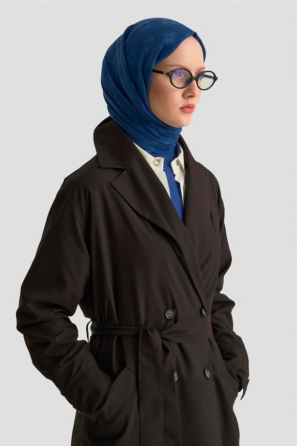 Armine Manşet Detaylı Pardesü 25K8501 Siyah