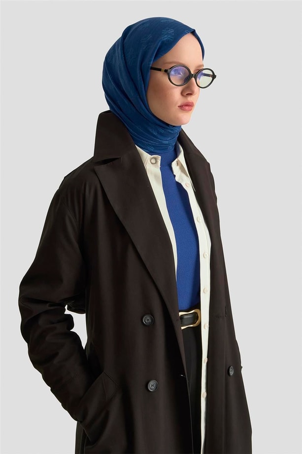 Armine Manşet Detaylı Pardesü 25K8501 Siyah