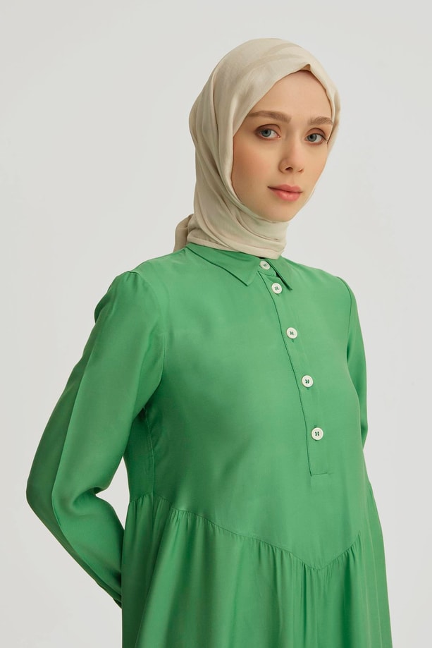 Armine Elbise 25YH9666 Yeşil