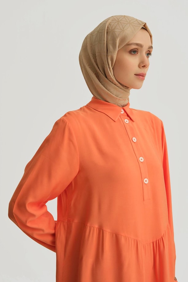 Armine Elbise 25YH9666 Turuncu