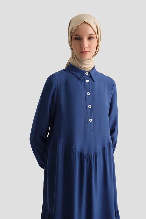 Armine Elbise 25YH9666 Mavi