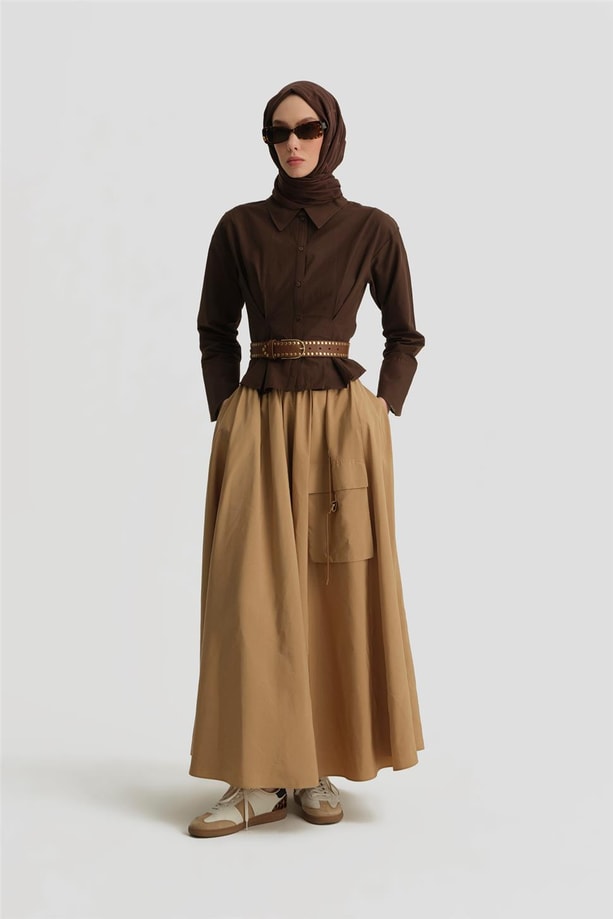 Armine Paraşüt Etek 25Y1820 Camel