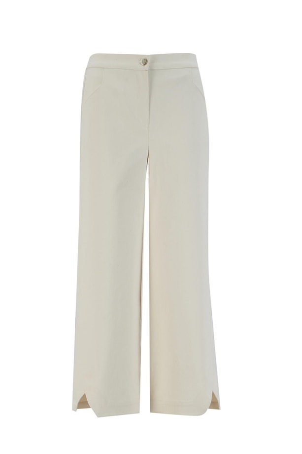 Armine Paça Detaylı Gabardin Pantolon 25Y2807 Naturel