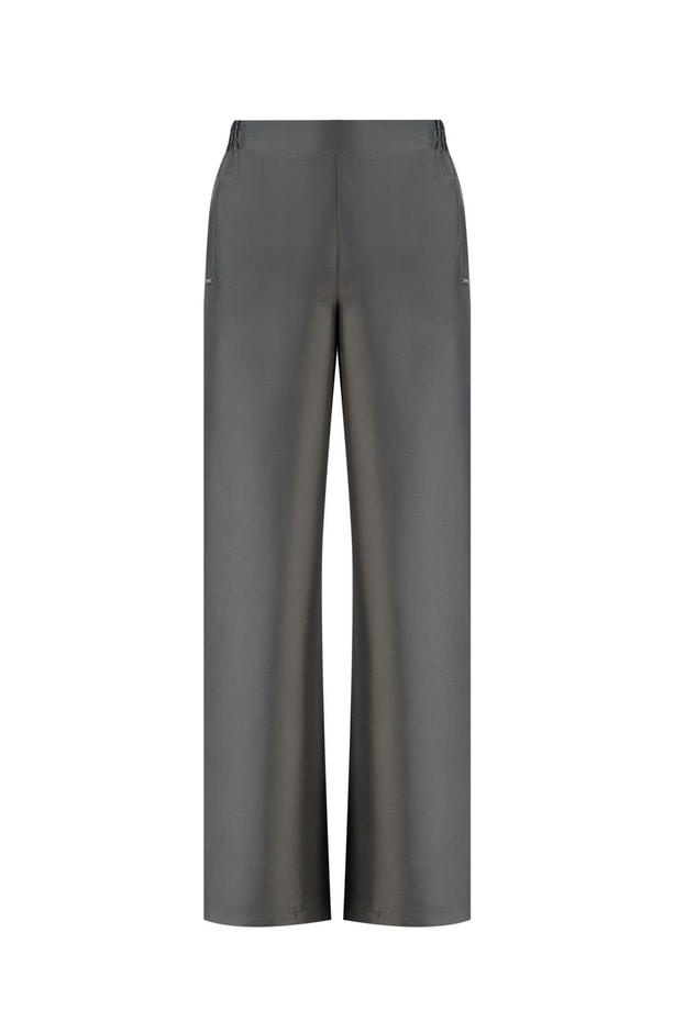 Armine Kup Detaylı Saten Pantolon 25Y2815 Haki