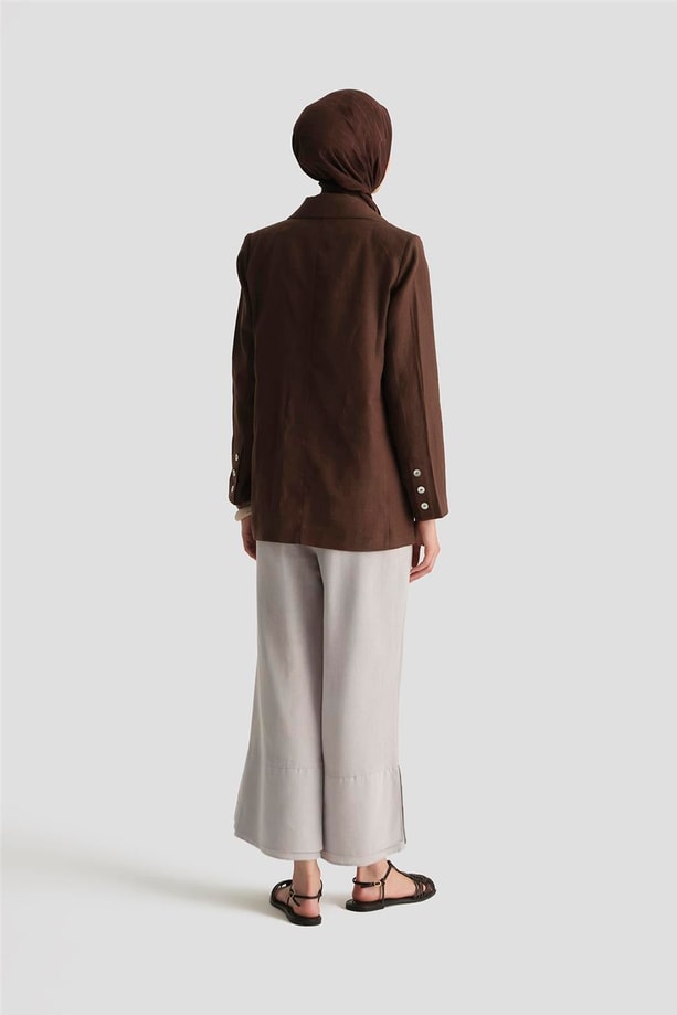 Armine Çift Paçalı Pantolon 25Y2821 Gri