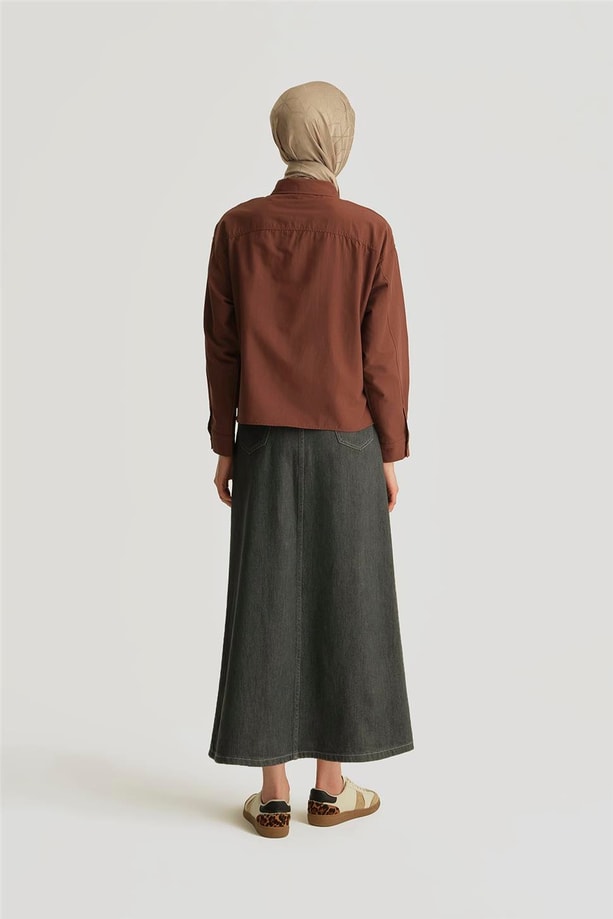 Armine Gömlek 25YH3667 Acı Kahve