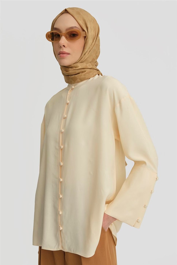 Armine Büyük Manşetli Gömlek 25Y3702 Aytaşı