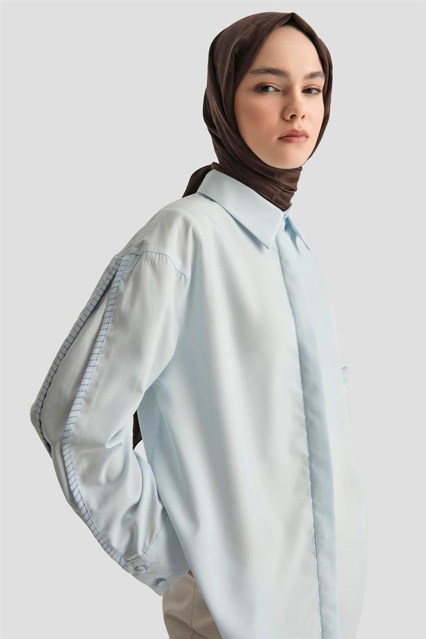 Armine Mixli Gömlek 25Y3707 Mavi