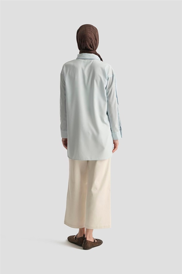 Armine Mixli Gömlek 25Y3707 Mavi