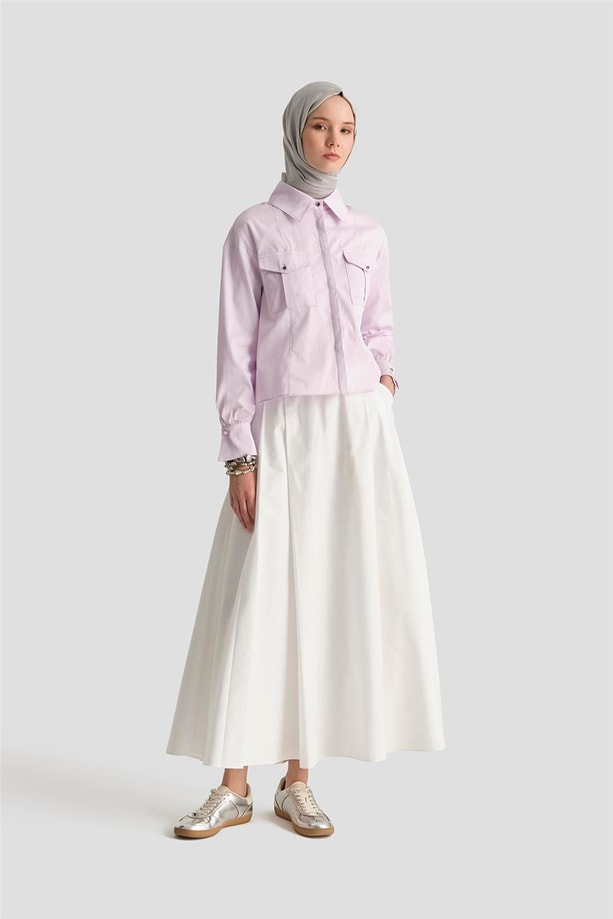 Armine Kargo Cepli Gömlek 25Y3741 Lila