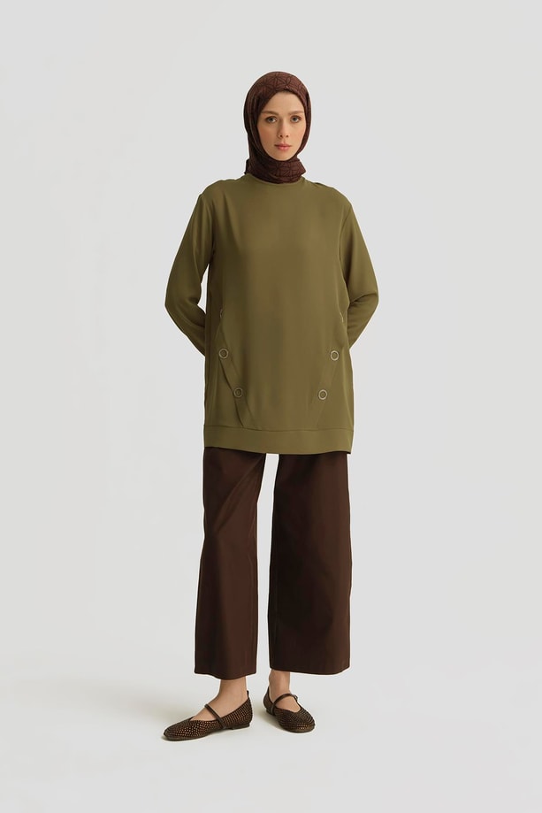 Armine Trend Tunik 25YT415 Yağ Yeşili