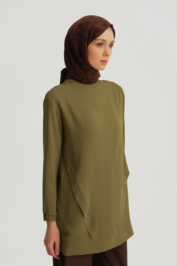 Armine Trend Tunik 25YT415 Yağ Yeşili
