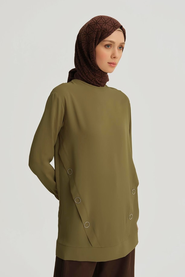 Armine Trend Tunik 25YT415 Yağ Yeşili