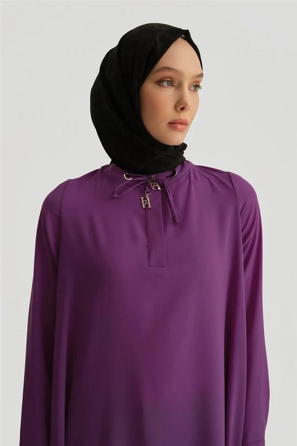 Armine Bağcık Detaylı Tunik 25YH4202 MOR