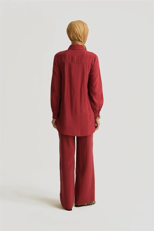 Armine Modal Straight Pantolon 25YD4224-2 BORDO