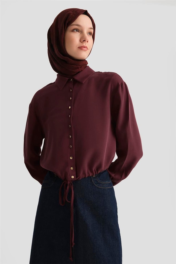 Armine Ceket 25YD4226-1 BORDO