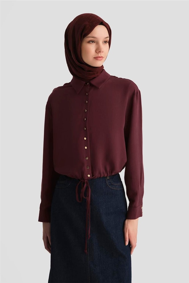 Armine Ceket 25YD4226-1 BORDO