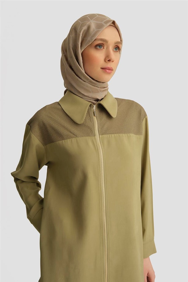 Armine File Detaylı Tunik 25YD4228-1 Haki