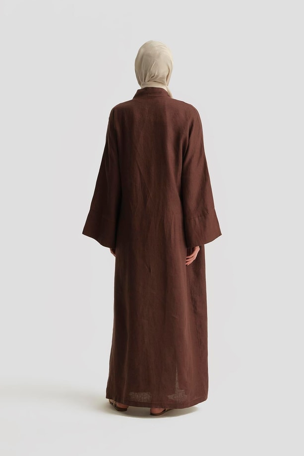Armine Abaya 25YD4230 Kahverengi