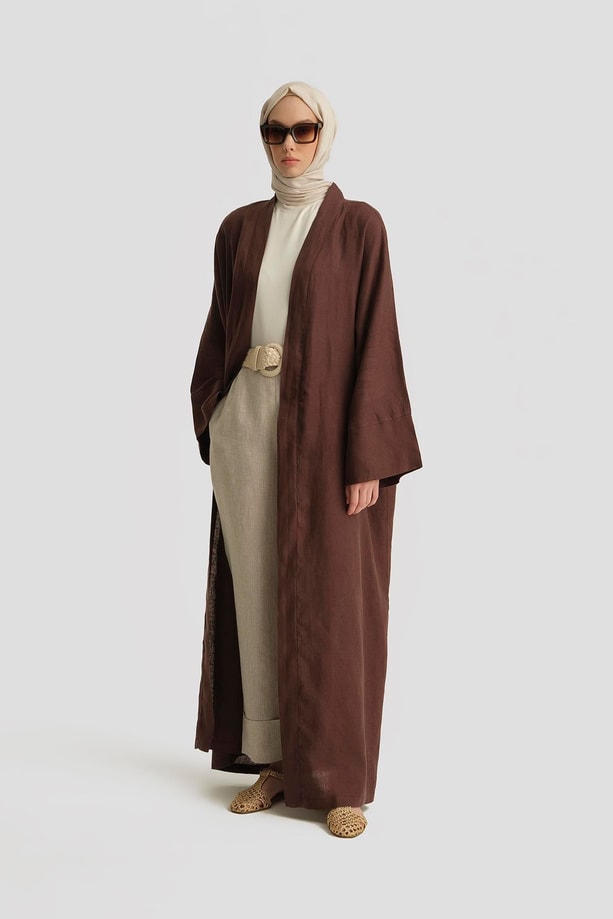 Armine Abaya 25YD4230 Kahverengi
