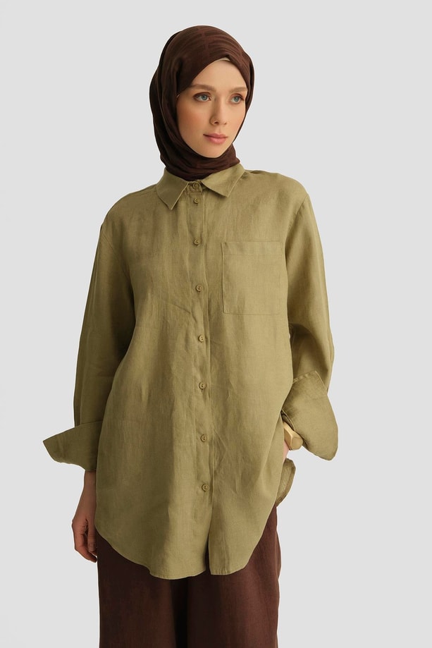 Armine Tunik 25YD4231-1 Haki