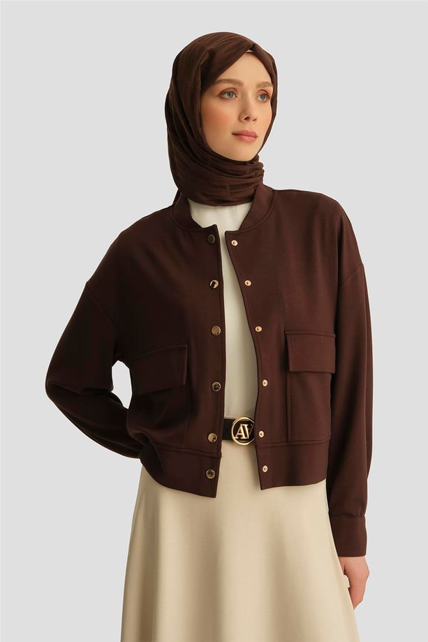 Armine Ceket 25YD4233-1 Kahverengi