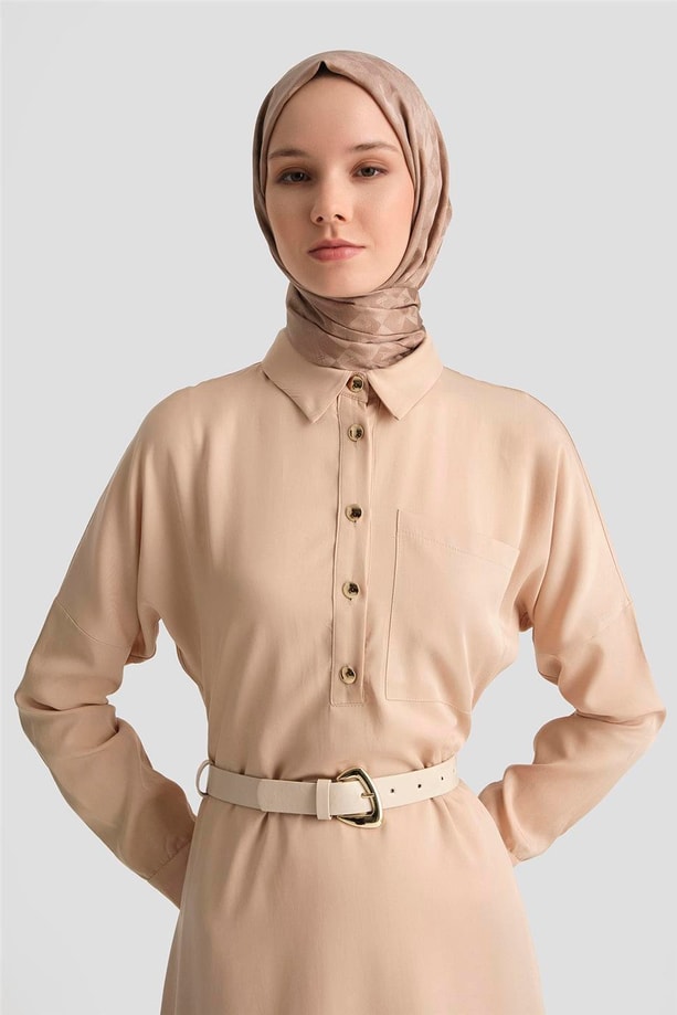 Armine Elbise 25YD4236 Bej