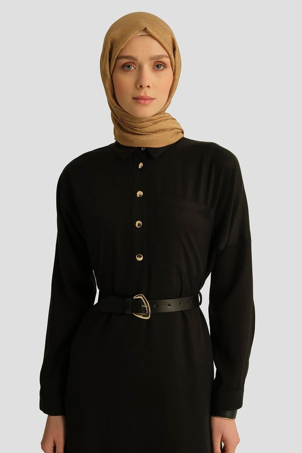 Armine Elbise 25YD4236 Siyah