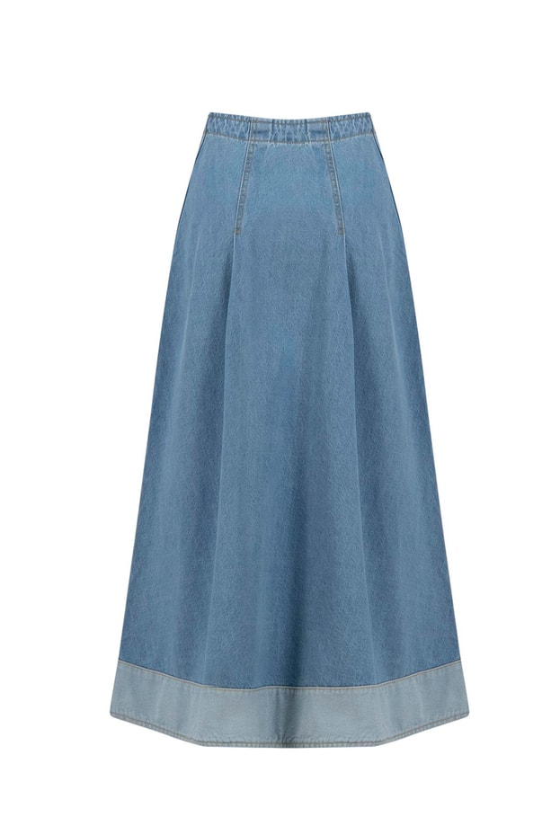 Armine Denim Etek 25YD4243-2 Buz Mavi