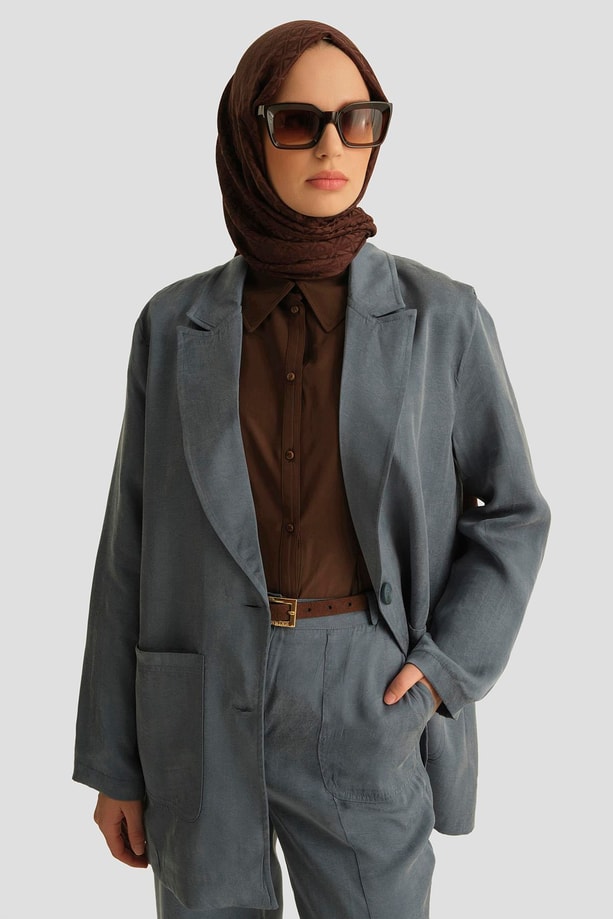 Armine Ceket 25YD4246-1 İndigo