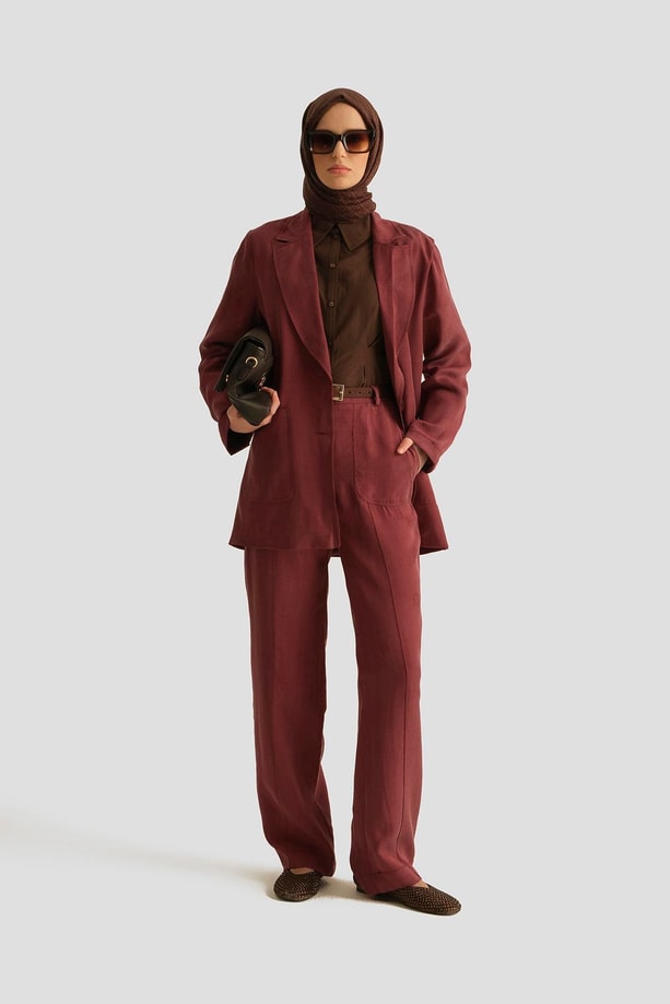 Armine Pantolon 25YD4246-2 BORDO